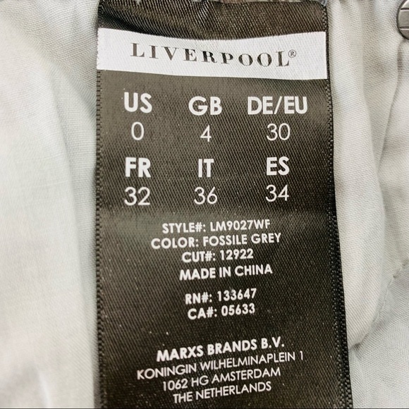 Liverpool size 0 / 25 The Walking Fossil Gray Stretch Jean Shorts NEW - Picture 11 of 12